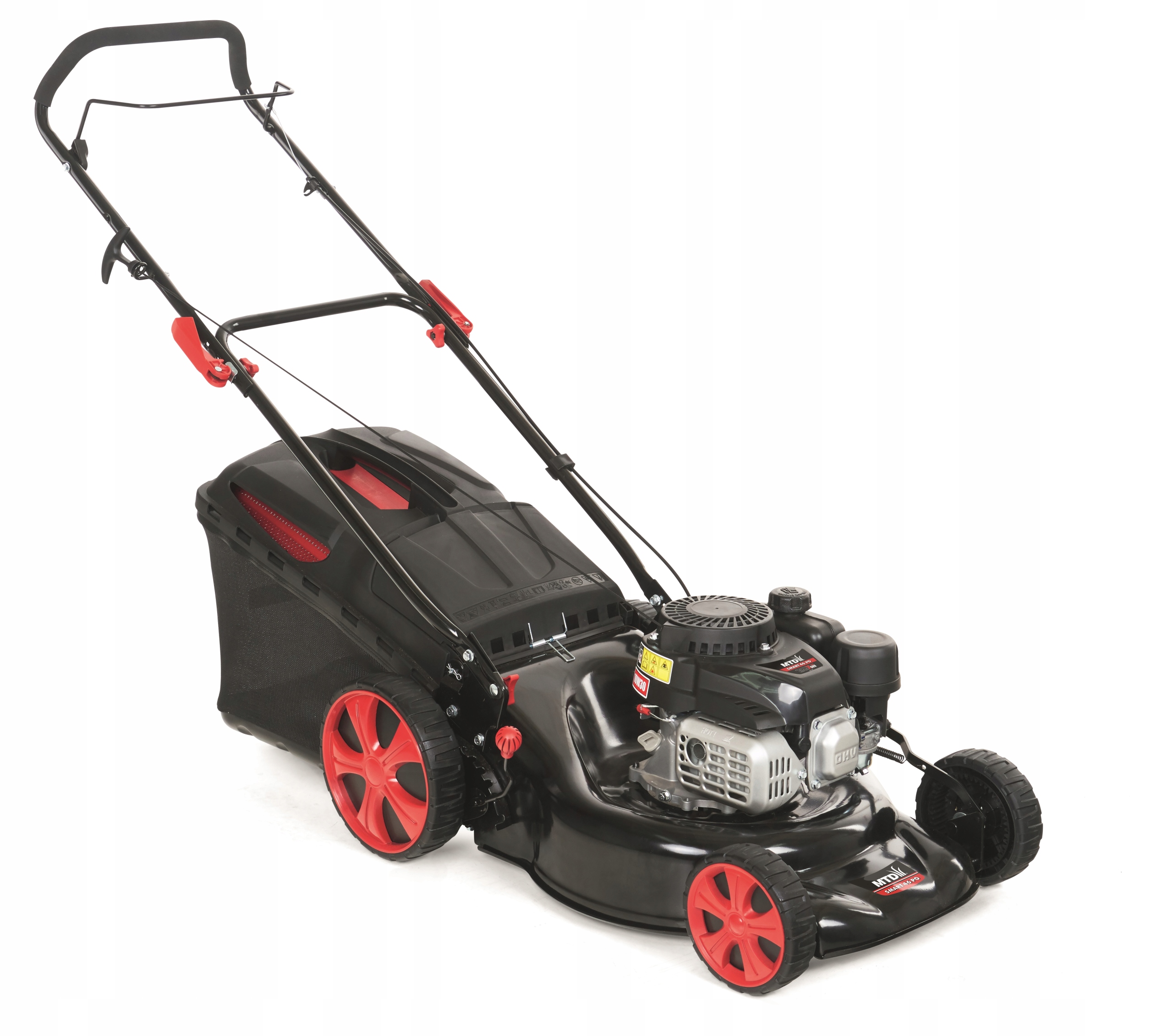 Benzínová kosačka na trávu MTD Smart 46 PO, ľahká, 46 cm, bez pohonu, s košom s objemom 60 l
